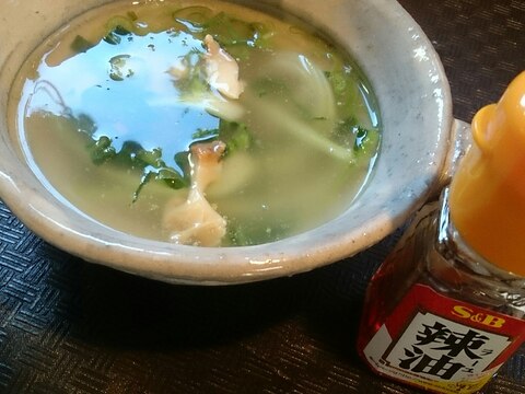 ケツブ貝と野菜の中華スープ